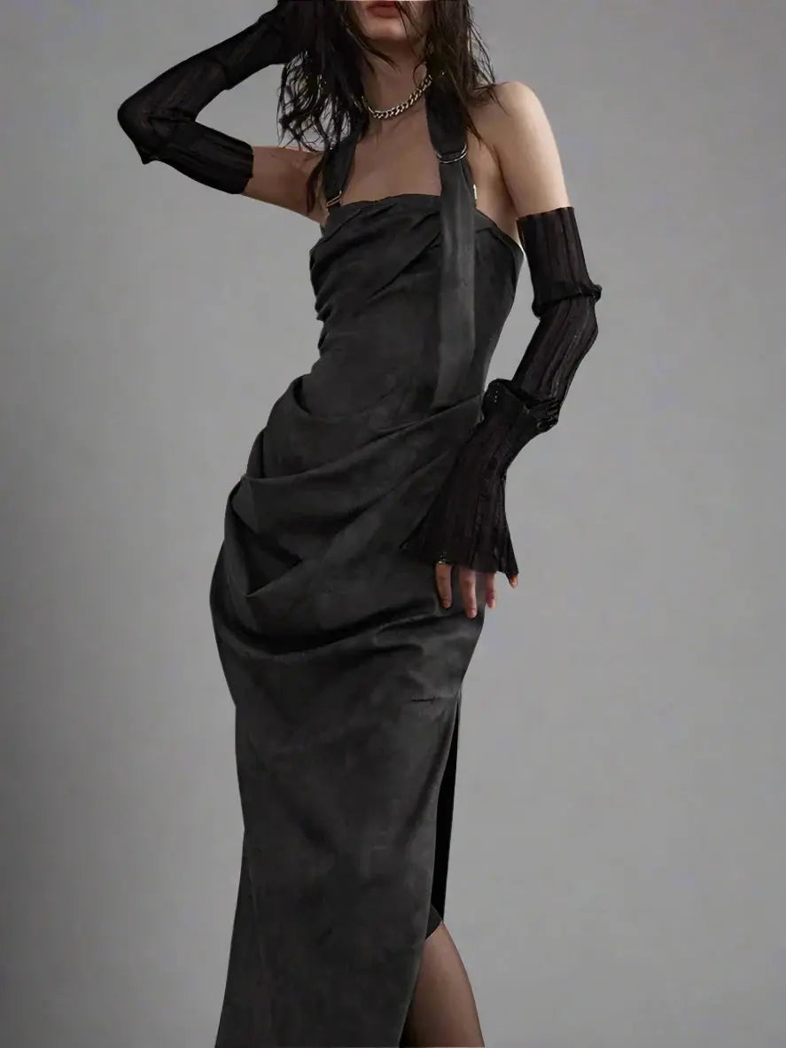 TALA Leather Dress Blue Moon Fashion House