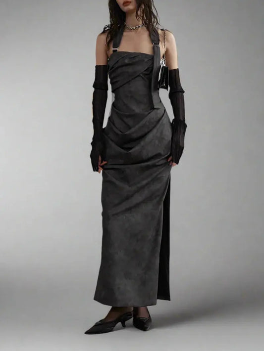 TALA Leather Dress Blue Moon Fashion House