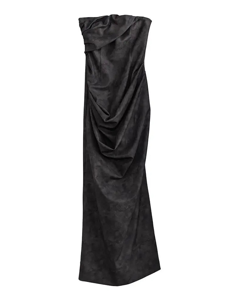 TALA Leather Dress Blue Moon Fashion House