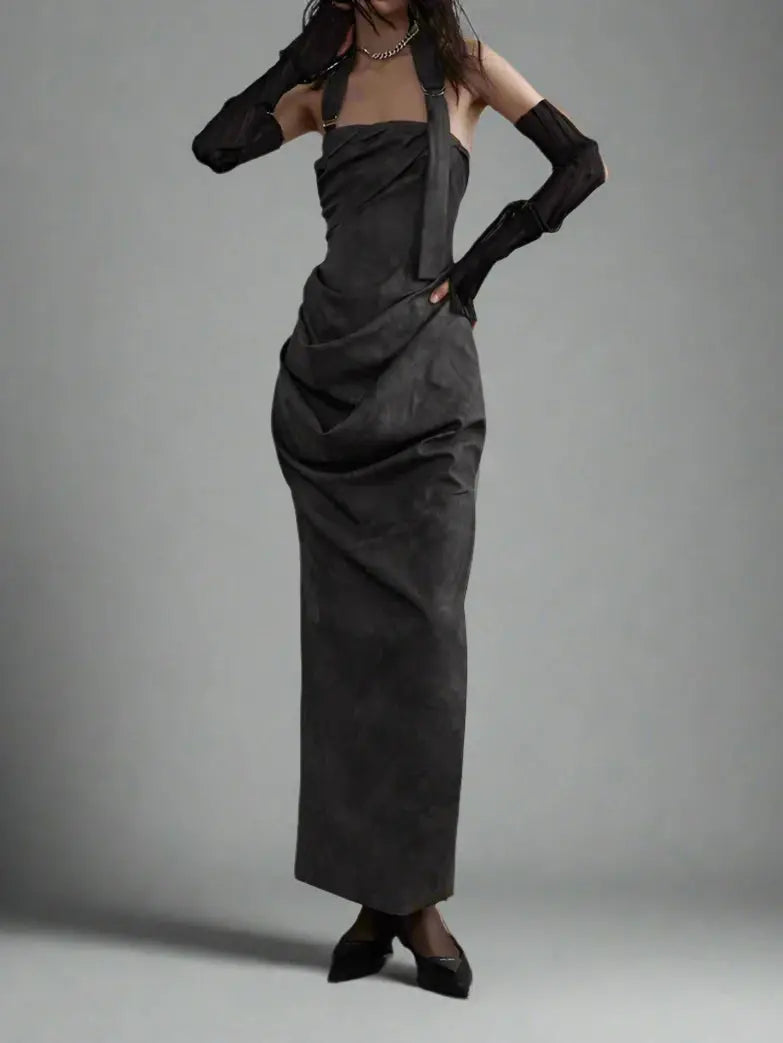 TALA Leather Dress Blue Moon Fashion House