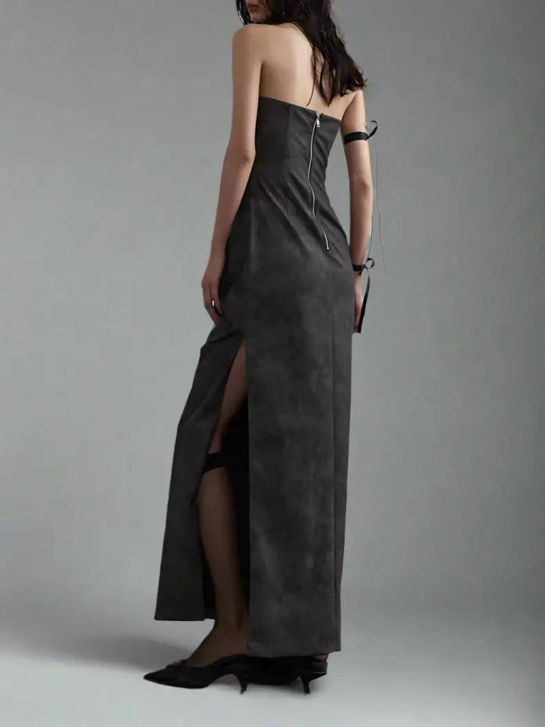 TALA Leather Dress Blue Moon Fashion House