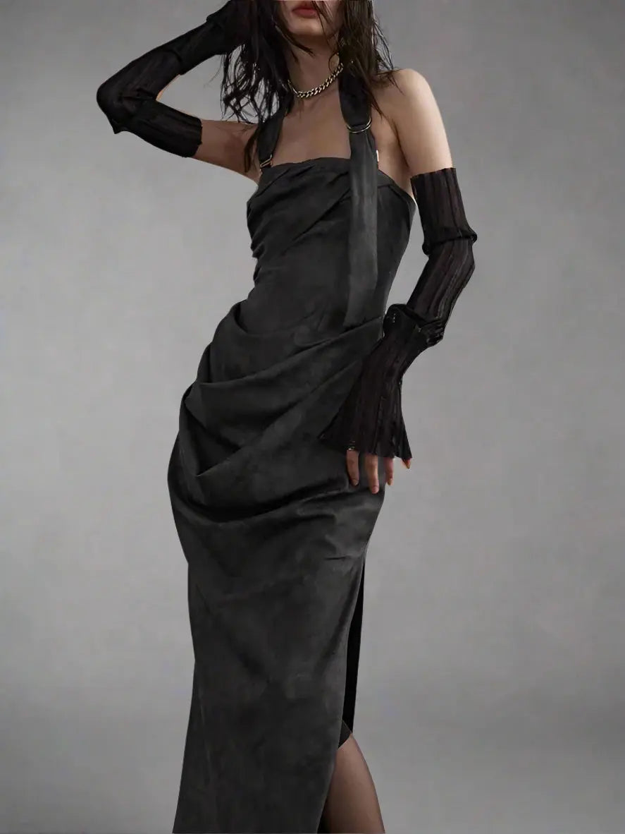 TALA Leather Dress Blue Moon Fashion House
