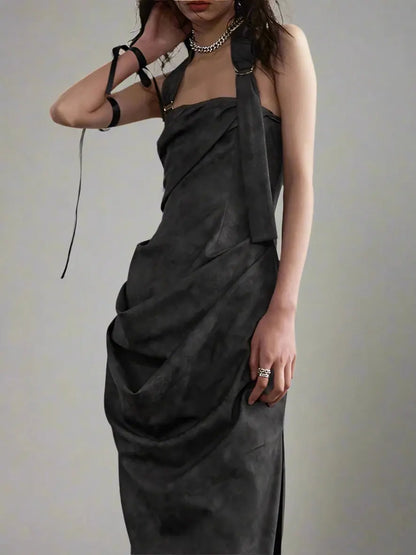 TALA Leather Dress Blue Moon Fashion House