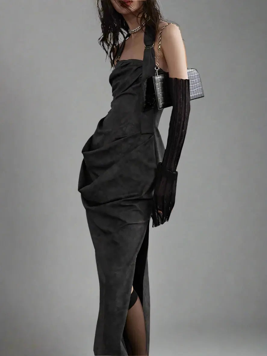 TALA Leather Dress Blue Moon Fashion House