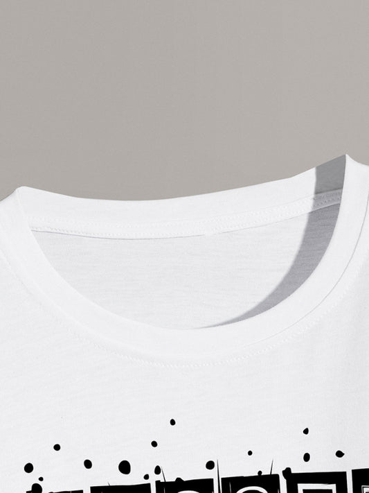 Men's Knitted Casual Short-Sleeved T-shirt