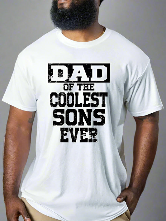Men's Letter Print Round Neck Short Sleeve T-Shirt